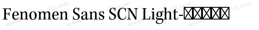 Fenomen Sans SCN Light字体转换